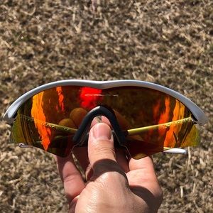Mens Oakley M Frame Orange Sunglasses